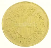 Svájc 1927B 20Fr Au (6,46g/0.900) T:1- Switzerland 1927B 20 Francs (6,46g/0.900) C:AU Krause KM#35.1