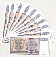 Horvátország / Krajnai Szerb Köztársaság 1993. 1.000.000D (10x) T:II,II-
Croatia / Republic of Serb...