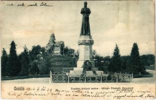 1906 Gödöllő, Erzsébet királyné (Sisi) szobra. Nemesánszky Józsefné kiadása / Königin Elisabeth (Sissi) Monument (fl)