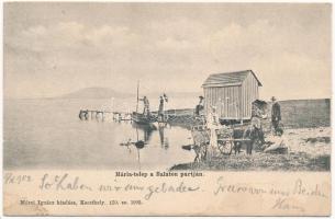 1902 Balatonmáriafürdő, Mária-telep a Balaton partján. Mérei Ignác kiadása 150. sz. (EK)