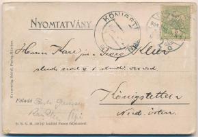 1903 Budapest, Art Nouveau litho keményhátú leporellólap. Alkotmány utca, Országház, József tér, Józ...