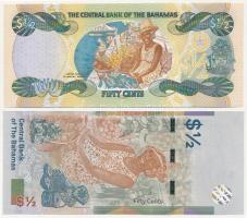 Bahamák 2001. 50c + 2019. 1/2$ T:I
Bahamas 2001. 50 Cents + 2019. 1/2 Dollar C:UNC
Krause P#68, P#...
