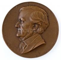 ~1900. Richard Wagner egyoldalas jelzetlen Br emlékérem (40mm) T:1- ~1900. Richard Wagner one-sided Br commemorative medallion without mark (40mm) C:AU