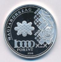 2016. 10.000Ft Ag "Hetvenéves a forint" tanúsítvánnyal T:PP