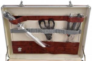 Hoffburg rozsdamentes acél konyhai vágóeszköz készlet, számzáras tartó bőröndben, új állapotban, gar...