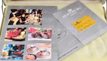 Hoffburg rozsdamentes acél konyhai vágóeszköz készlet, számzáras tartó bőröndben, új állapotban, gar...