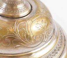 cca 1880-1914 Albert Köhler & Cie antik osztrák alpakka gyertyatartó pár, jelzettek, kis kopásny...