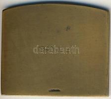 1940. "Magyar Sí Szövetség" szögletes Br plakett. Szign.Berán Lajos T:2