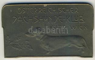 Ausztria DN "Osztrák Borzeb Klub-Bécs" szögletes Br plakett T:2