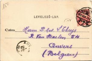 1903 Budapest V. Ferenc József rakpart, uszályok. Divald Károly 9. sz. (EK)