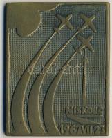 1967. "Miskolci Repülőtér" nagyalakú, szögletes Br plakett T:2