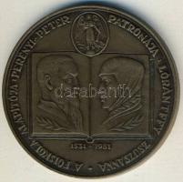 1981. "Sárospataki Főiskola-Perényi Péter, Lórántffy Zsuzsanna" Br emlékérem T:1