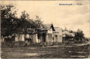 1926 Balatonboglár, villák. Vasúti levelezőlapárusítás (EB)