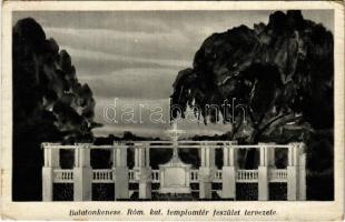1939 Balatonkenese, római katolikus templomtér feszület tervezete (EK)