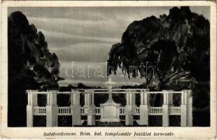 1939 Balatonkenese, római katolikus templomtér feszület tervezete  (EK)