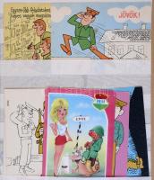 15 db MODERN magyar katonai vicces motívum képeslap kartonokon / 15 modern Hungarian military humour...