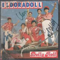 1984 Dolly Roll együttes tagjainak aláírásai lemezborító lapon (Dolly, Flipper Öcsi, Kékes Zoltán, stb.)