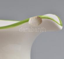 Traktort és szamarat ábrázoló porcelán kancsó. Matricás, jelzett, lepattanással, m: 21 cm