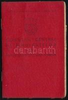 1954-1959 Román szakszervezeti tagsági igazolvány, rengeteg tagdíjbélyeggel + román bizonyítvány
