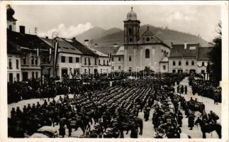 1938 Rozsnyó, Roznava; bevonulás / entry of the Hungarian troops, Tatra Banka