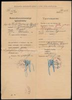 1945 Bp., Magyar és orosz nyelvű személyazonossági igazolás Szegedre való utazáshoz