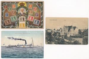 5 db RÉGI német bajor képeslap bérmentesítéssel / 5 pre-1945 German Bavarian (Bayerisch) postcards with
