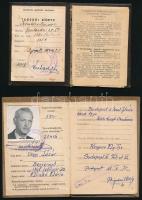 1954, 1968 Országos Erdészeti Egyesület és és Mezőgazdasági Termelő Szövetkezet tagkönyv