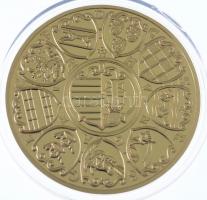 DN "Magyar Aranyóriások - II. Mátyás 6 Dukát, koronázási érem 1608" aranyozott Cu utánvere...