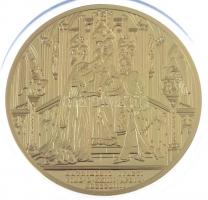 DN "Magyar Aranyóriások - Ferenc József és Erzsébet házassági érme 1854" aranyozott Cu utá...