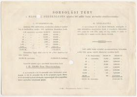 1951. "Második Békekölcsön" nyereménykölcsön 25Ft-ról szárazpecséttel, bélyegzésekkel, lyu...