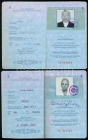 1987-1988 Magyar Népköztársaság által kiállított útlevél, 3 db, valutalapokkal
