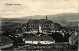 1909 Nógrád, templom, várrom