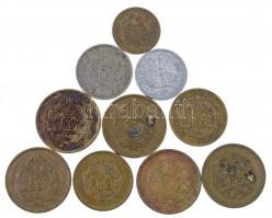 Románia 1951. 1L Al + 1952. 1b sárgaréz + 1952-1957. 5b sárgaréz (5xklf) + 1953. 3b sárgaréz (2x) + ...