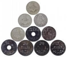 1895-1940. 10f (5x) 3xklf évjárat + 1916-1943. 20f (5xklf) T:2-,3