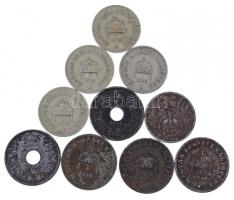 1895-1940. 10f (5x) 3xklf évjárat + 1916-1943. 20f (5xklf) T:2-,3