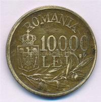 Románia 1947. 10.000L sárgaréz T:2- Romania 1947. 10.000 Lei brass C:VF Krause KM#76