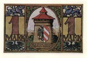 Német Birodalom/Weimari Köztársaság/Nürnberg 1921. 1M (4x) mind klf, komlett sor! T:I