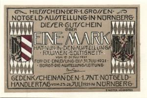 Német Birodalom/Weimari Köztársaság/Nürnberg 1921. 1M (4x) mind klf, komlett sor! T:I