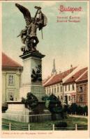 Budapest I. Honvéd szobor a Dísz téren. litho