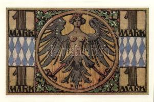 Német Birodalom/Weimari Köztársaság/Nürnberg 1921. 1M (4x) mind klf, komlett sor! T:I