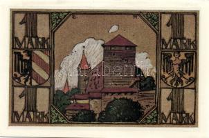 Német Birodalom/Weimari Köztársaság/Nürnberg 1921. 1M (4x) mind klf, komlett sor! T:I