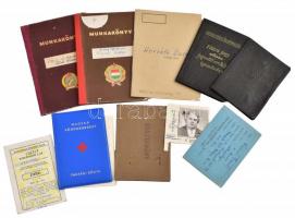 1949-1962 Vegyes okmány tétel (MÁV igazolvány, munkakönyv, stb.)