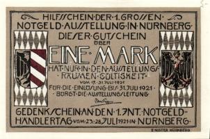 Német Birodalom/Weimari Köztársaság/Nürnberg 1921. 1M (4x) mind klf, komlett sor! T:I