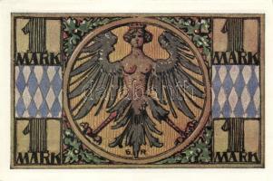 Német Birodalom/Weimari Köztársaság/Nürnberg 1921. 1M (4x) mind klf, komlett sor! T:I