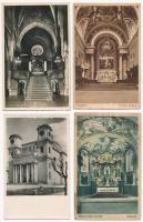 8 db RÉGI magyar város képeslap: templomok / 8 pre-1945 Hungarian town-view postcards: churches