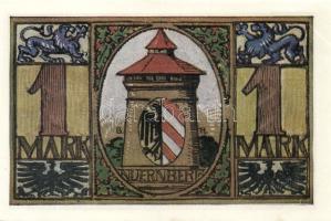 Német Birodalom/Weimari Köztársaság/Nürnberg 1921. 1M (4x) mind klf, komlett sor! T:I,I-