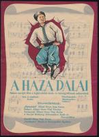 cca 1950-1960 A haza dalai színes szovjet film, kisplakát, hajtott, 24×17 cm