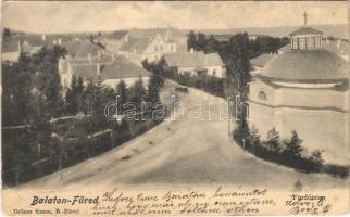 1903 Balatonfüred, Fürdőtelep, kápolna. Grüner Simon kiadása (EK)