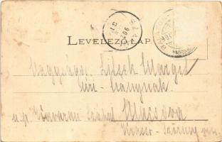 1902 Balatonföldvár, Balaton-part, vitorlás, nyaraló, villa. Klösz György kiadása (Rb)