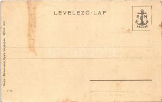 Badacsony, a kikötőről, villa. Balázsovich Gyula fényképész kiadása (fa)